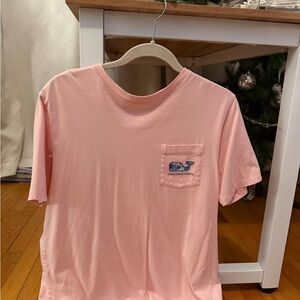 Vineyard Vines Light Pink Tee with Whale Logo